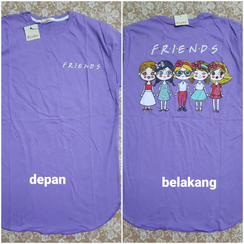 [BISA COD] TSC KAOS WANITA BODY PANJANG BAWAH OVAL BY RYUKA