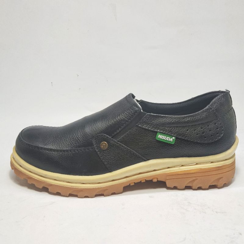 sepatu kulit Casual pria slip on pria kulit sapi asli sepatu santai sepatu formal