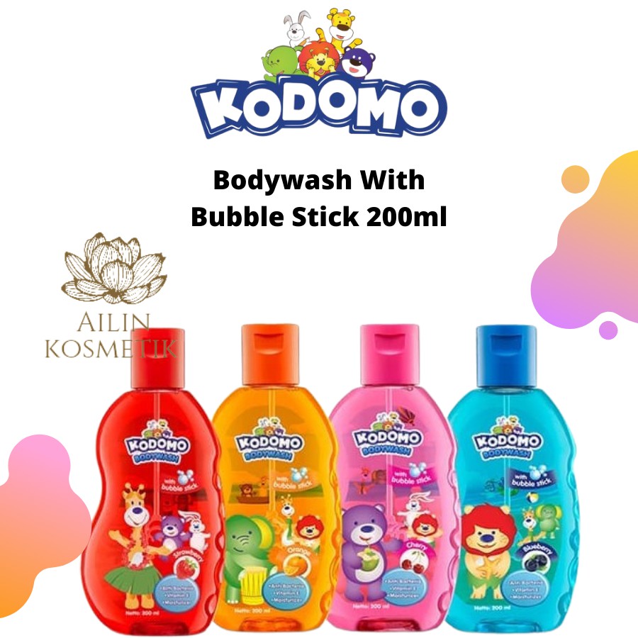 KODOMO Bodywash With Bubble Stick 200ml BPOM ORIGINAL / Sabun Badan Anak Body Wash by AILIN