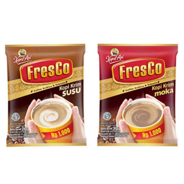 

Fresco Kopi Krim Moka dan kopi susu 10 x 30 gr