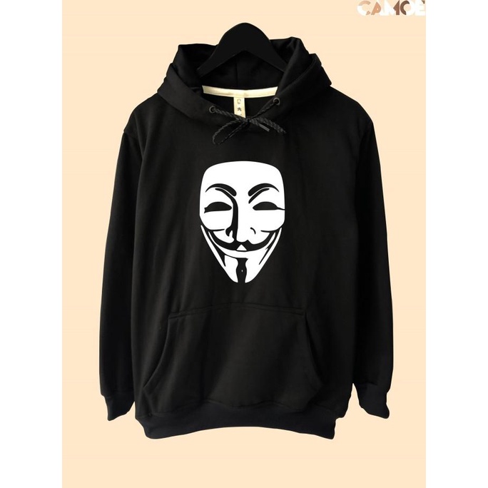 Jaket Hoodie Anonymous Hacker Mask