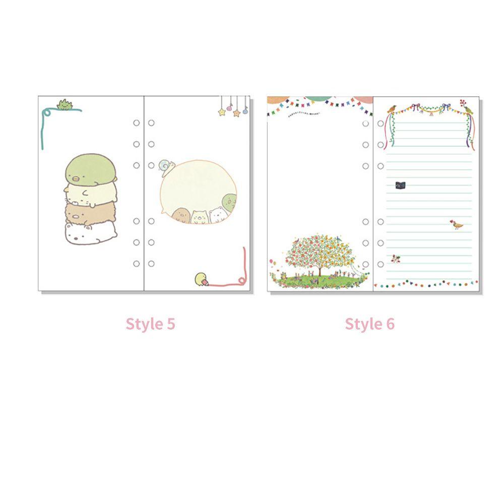 Lanfy Paper Refill Kawaii Stationery 40lembar Bulanan Daily Planner A5 A6 Binder Halaman Dalam