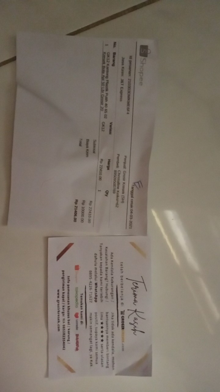 Gk12 Kantong Plastik Putih 40 65 02 Kresek Bola Api 50 Lbr Grosir 20