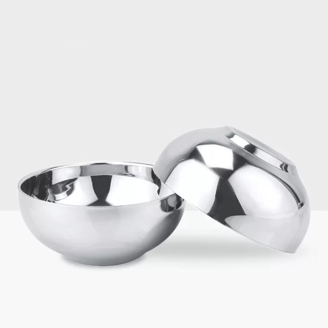 Mangkuk mangkok stainless 15.5cm China bowl 2 lapis anti panas murah