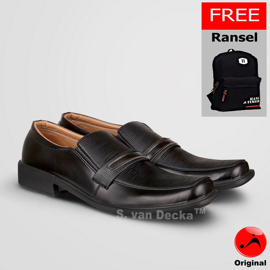 Sepatu Formal Pria S.van Decka R-TK030 + Gratis Tas Ransel