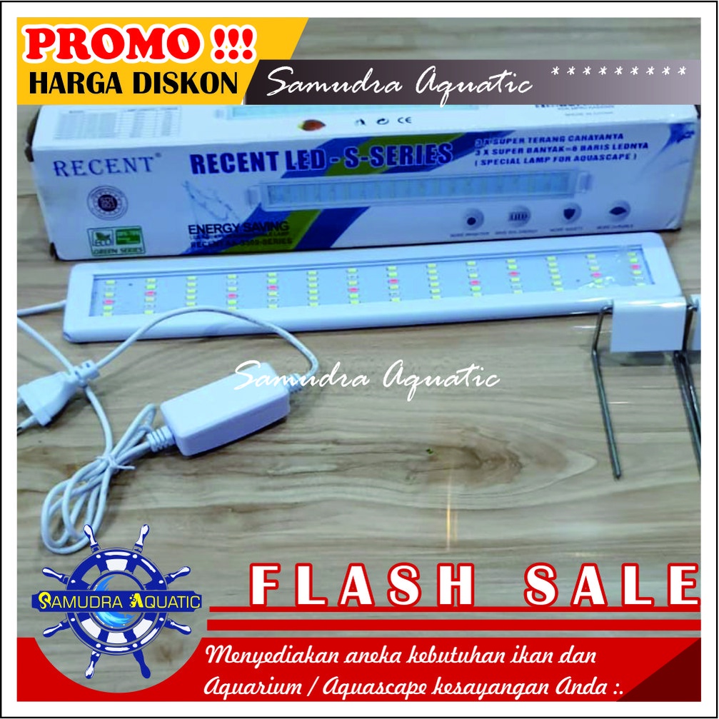 Lampu Aquarium GANTUNG 40-50 cm, Lampu Gantung HEMAT ENERGY, GANTI TIGA WARNA, PUTIH, Lampu Aquarium Aquascape (GRATIS Bublewrap)