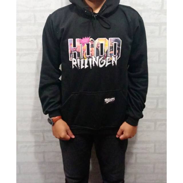 Sweater hood rillingen cowok termurah