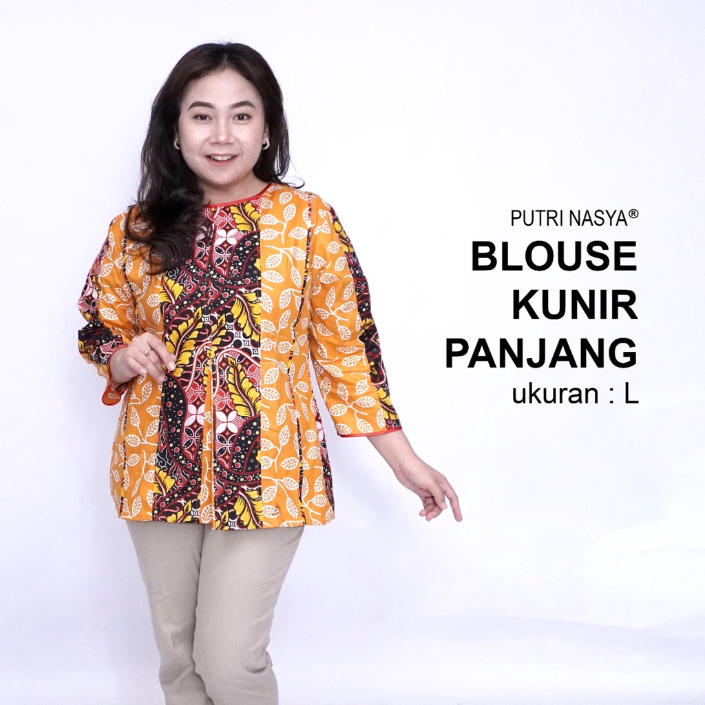 Blouse Batik Big Size LD 140 Wanita Atasan Batik Jumbo L-XL-2L-3L-4L-5L-6L-7L Model Blus Jumbo Kerja Batik / Atasan Big Size Kerja Wanita Kantor Seragam Batik Wanita Super Big / Pakaian Batik Kekinian Terbaru / Baju Batik Wanita Super Big