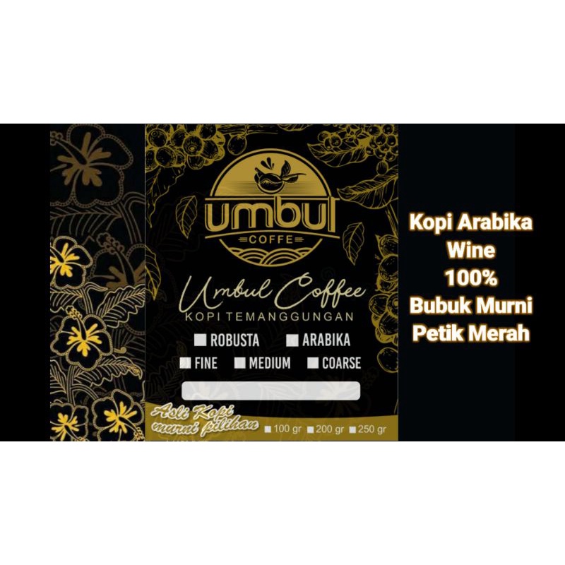 

Kopi Temanggung Arabica Wine Petik Merah