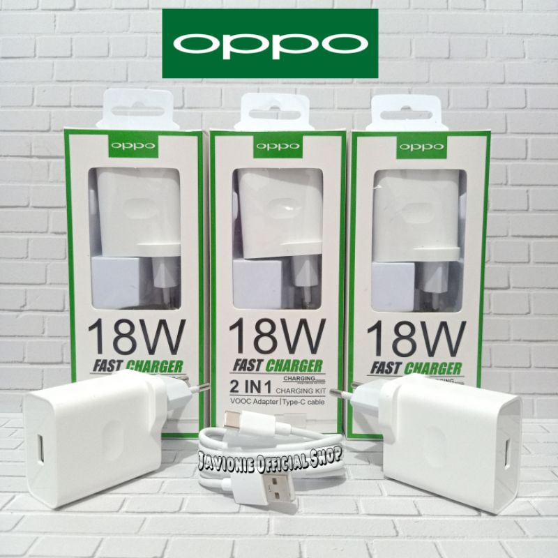 Charger Carger Casan Cas OPPO A33 A52 A53 A54 A55 A92 A74 5G Reno4 F 18 Watt Original 100% Fast Charging Tipe TYPE C