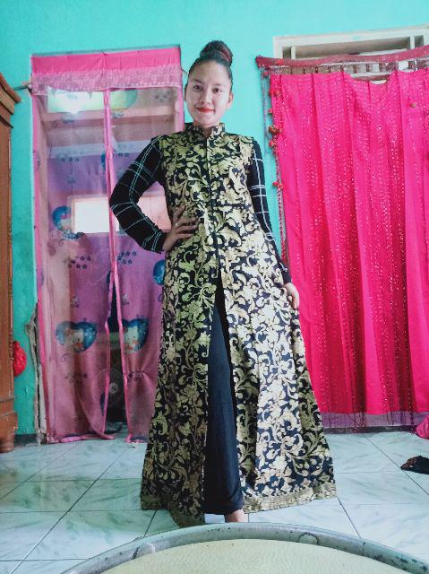 Longcardy Maxi Outer Wanita Batik Bakung
