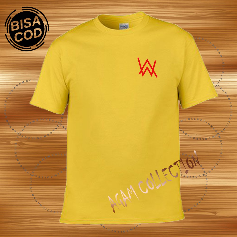 Agam Collection Baju Kaos Distro Alanwalker Logo Text Merah Lengan Pendek  Premium Quality