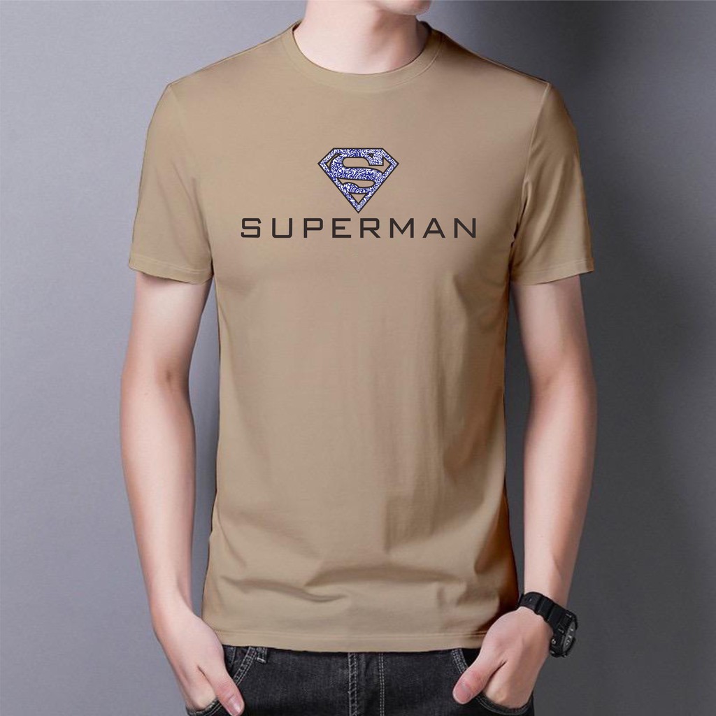 BS//TERLARIS//BAJU KAOS SUPERMAN TANGAN PENDEK PRIA DAN WANITA//GOOD QUALITY