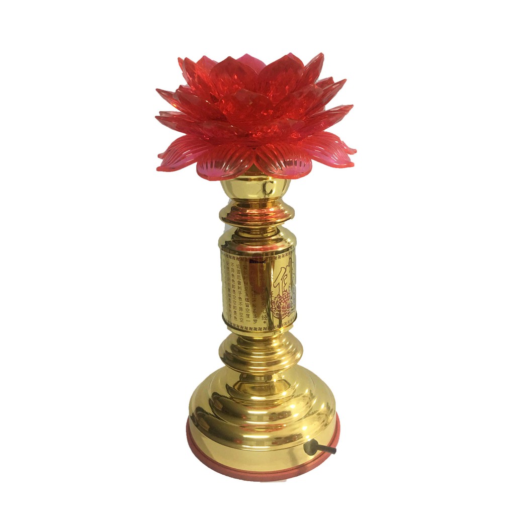 Lampu teratai warna merah uk 25,5cm