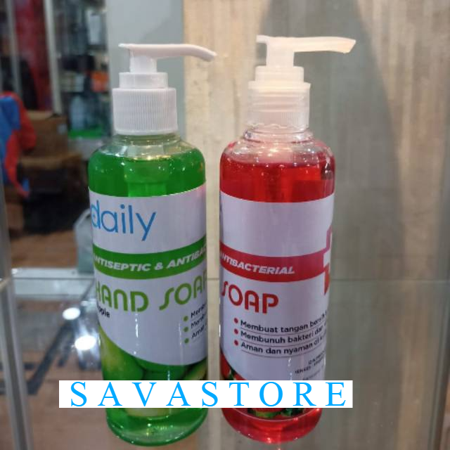 SABUN CUCI TANGAN CAIR HANDSOAP DAILY 250ML PUMP ANTIVIRUS SIAP PAKAI TERLARIS