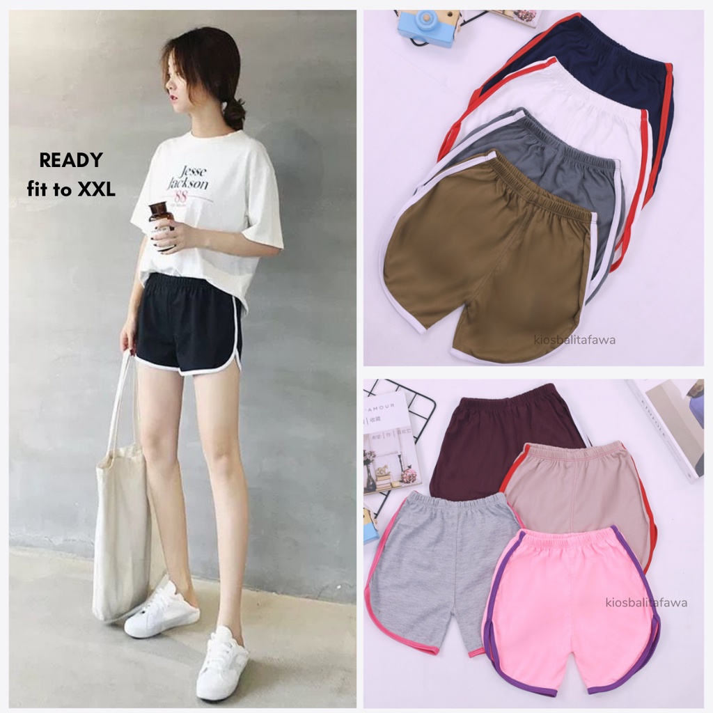 List Short Pants Wanita fit to XXL / Celana Pendek Polos Dewasa Dalaman Pendek Murah Adem Babycinnamon