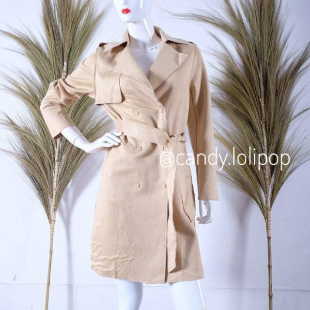 Long cardigan suede import ,