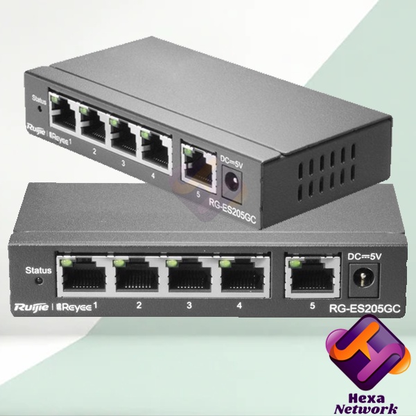 Ruijie RG-ES205GC 5 Port Gigabit Cloud Managed Switch