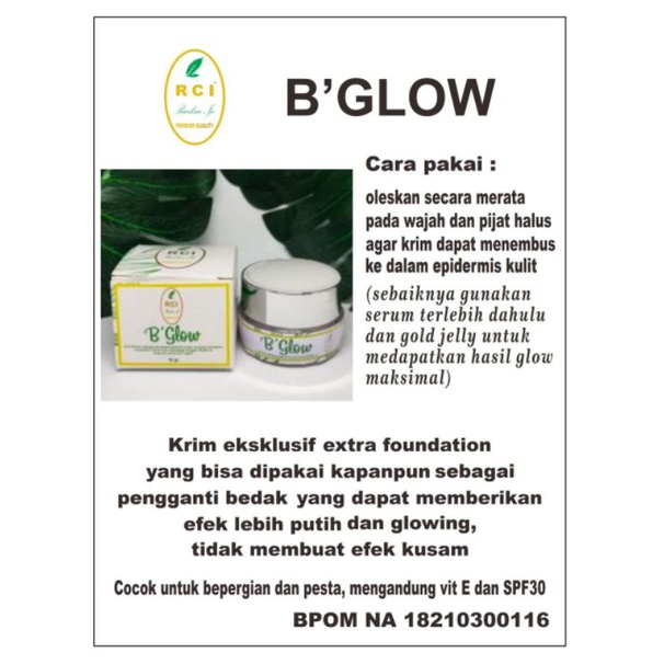 B'Glow RCI skincare