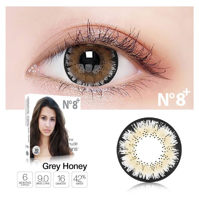 Softlens Ice N8+ big eyes Grey Honey
