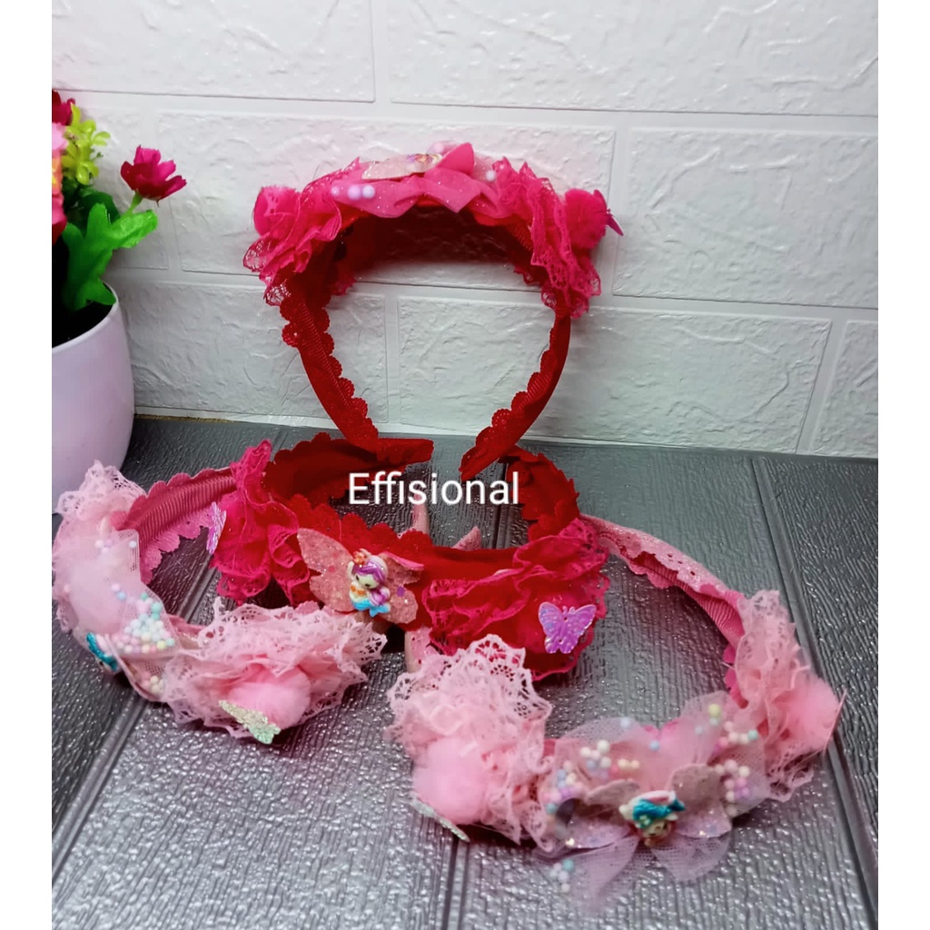 bando bunga/bando jaring/bandana anak/bandana kekinian/bando anak