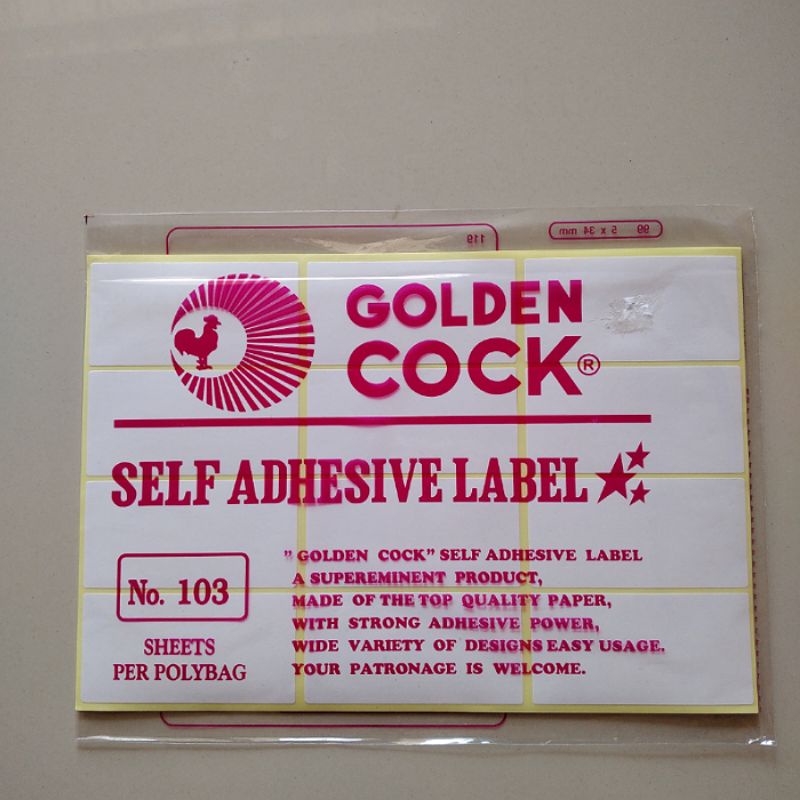 

label / stiker harga kertas 103