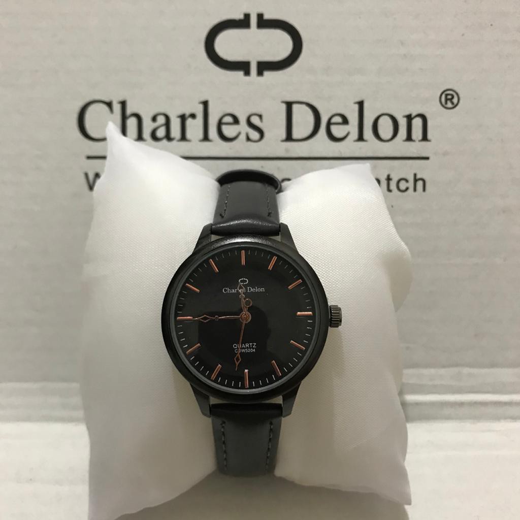 Jam Tangan Pria dan Wanita Charles Delon Jam Tangan Mewah Jam Tangan Kasual Jam Original Tali Kulit