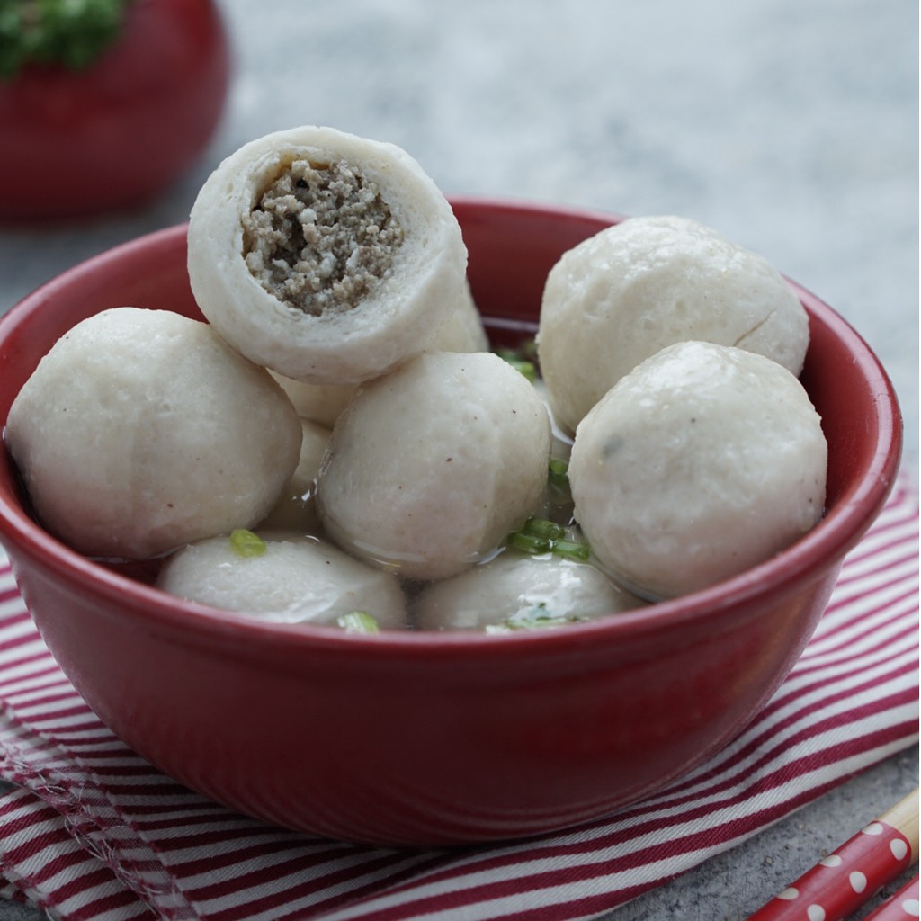 Spylee Bakso Ikan Isi Daging Sapi (Isi 27-30/500Gr) HALAL BPOM DISKON TERMURAH FROZEN FOOD