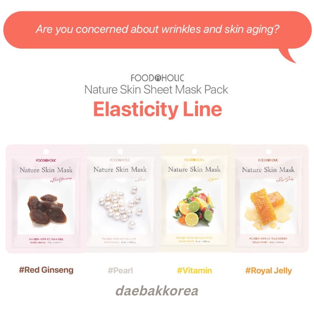 FOODAHOLIC Korea Nature Skin Mask Pack