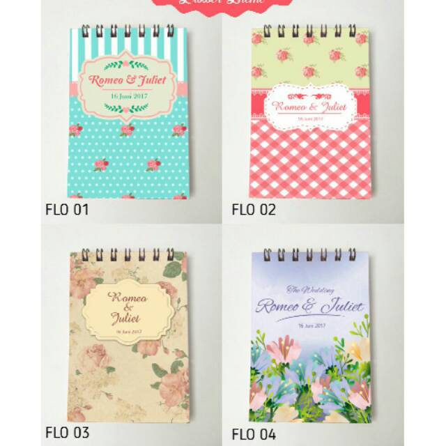 

Souvenir pernikahan buku note