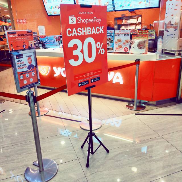 Tripod Banner 2 sisi Standing Display Poster, Stand Tripod Foto Frame Poster 2 Sisi,T Banner Bunting