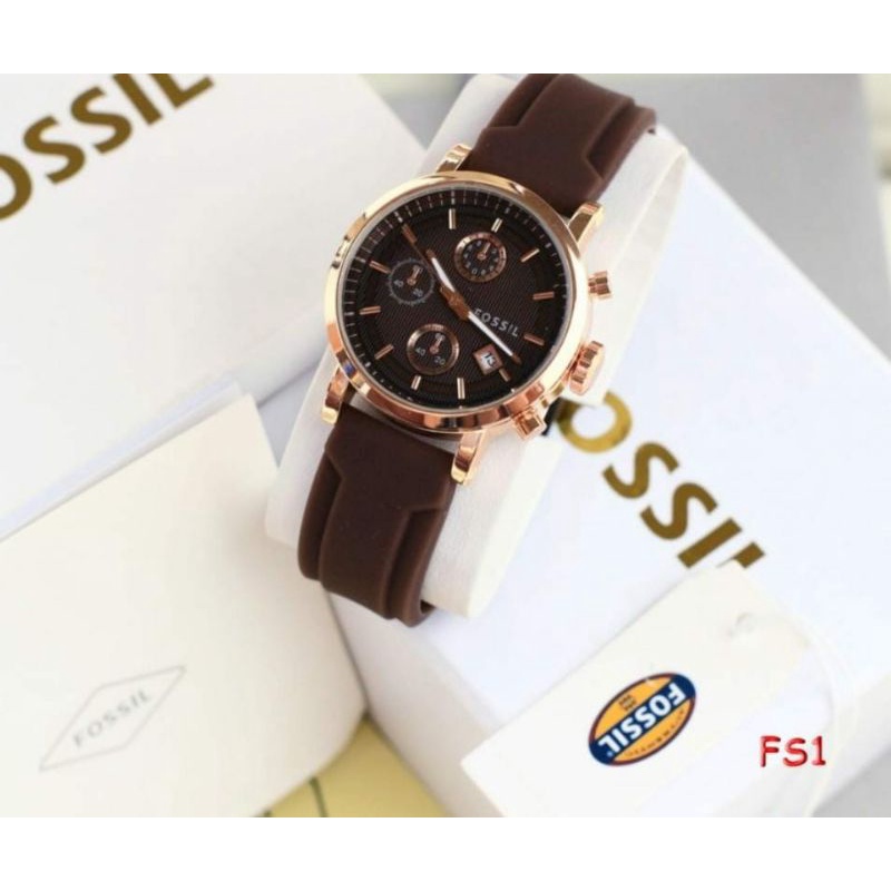 Jam Tangan Fosl Wanita Chrono Free Box Exlusive Waterproof