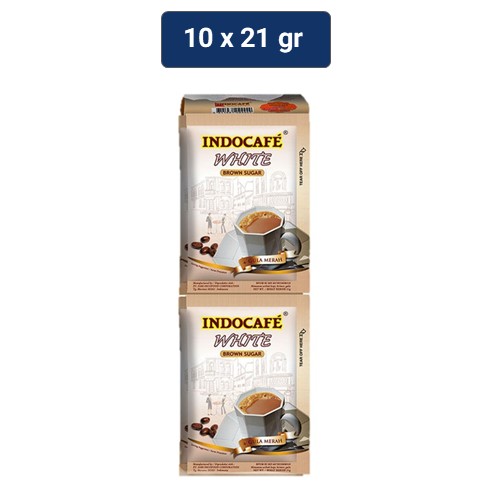 Indocafe White Brown Sugar 21gr x 10