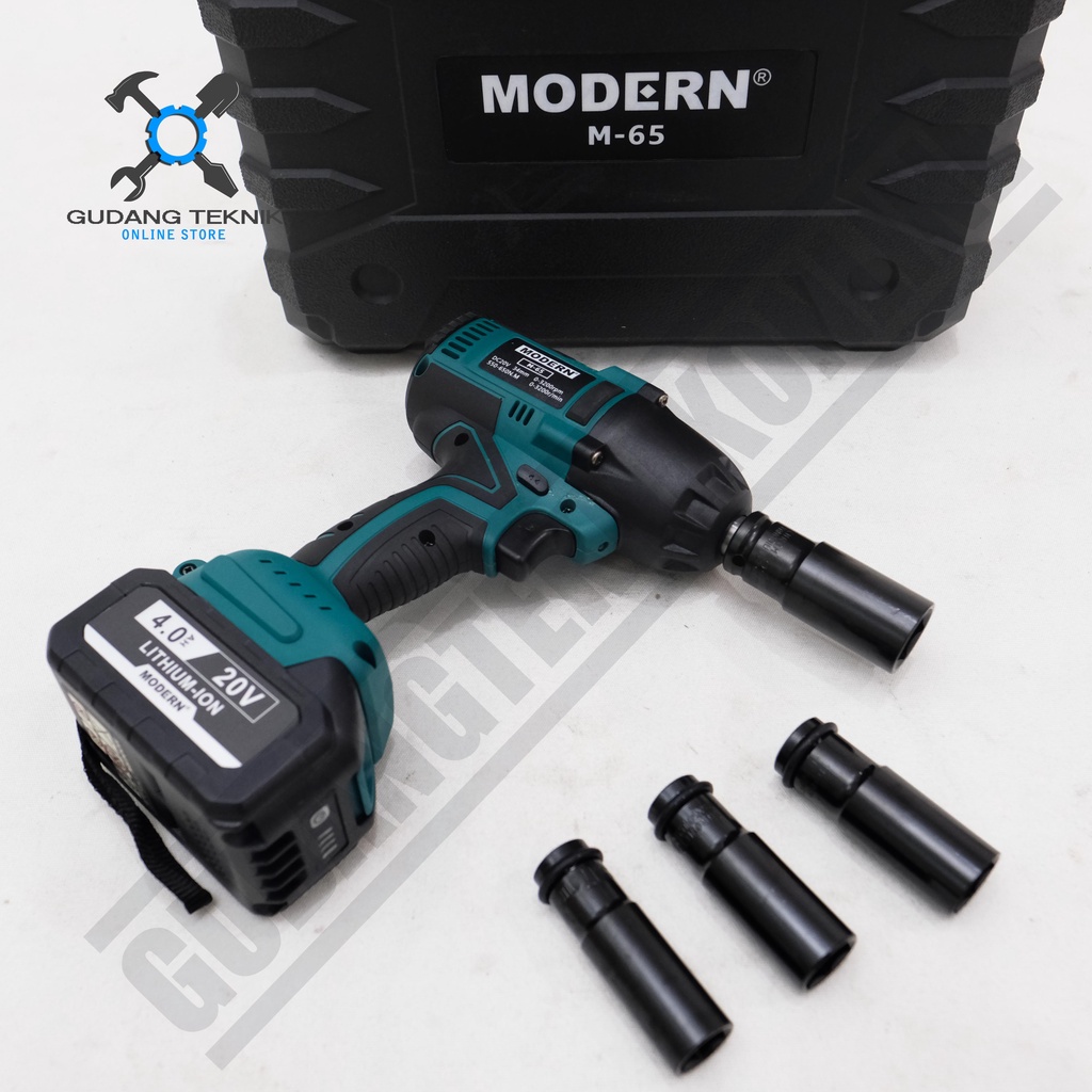 Cordless Impact Wrench Modern M-65 20V / Mesin Pembuka Baut Baterai Modern M65