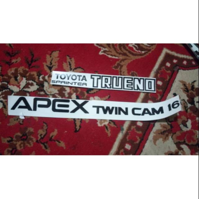 Sticker-Stiker-Emblem-Decal-Logo-Tempelan Mobil Toyota Corolla AE86 AE 92 Trueno GL SE Twin Cam
