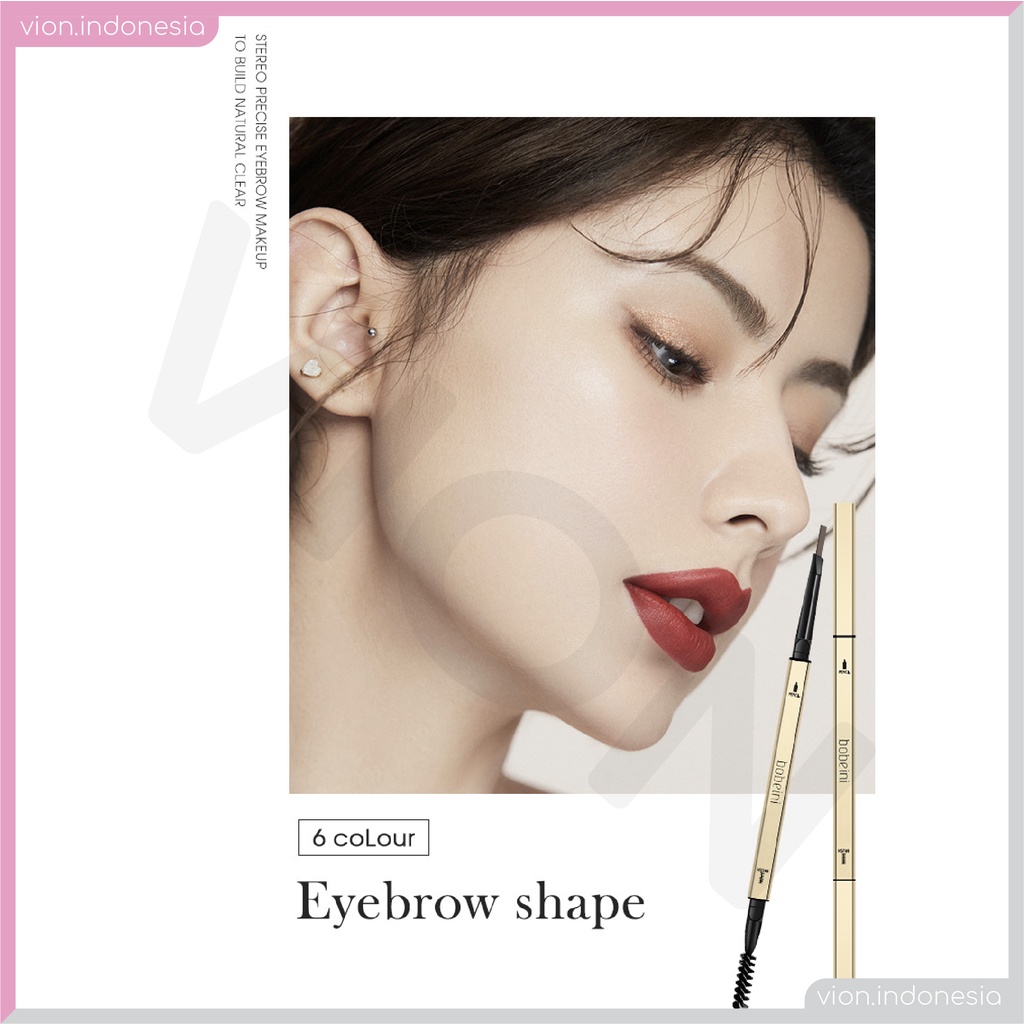 BOBEINI Gold Double Head Eyebrow Long Lasting 6 Colors Tahan Lama Original BO004