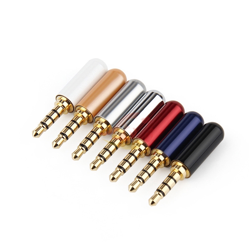 Plug Earphone 3.5mm 4 Pole Warna Tembaga Murni Plug 3.5mm