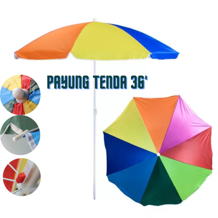 Payung Tenda Payung Pantai Payung Jualan Cafe Bazaar Parasol - Payung Booth Tenda Jualan 36&quot;