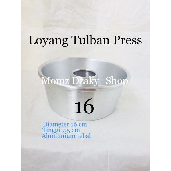 Loyang Tulban 16 cm Cetakan Kue Bolu Puding Baking Pan Alumunium Tebal Tanpa Sambungan Termurah Terl