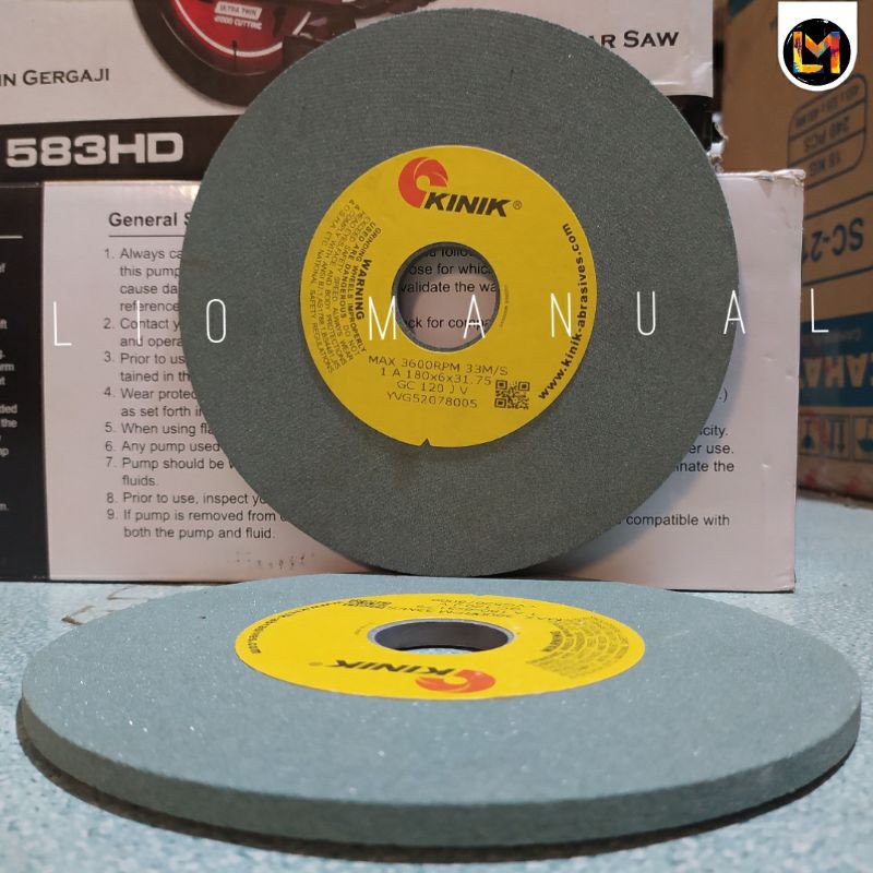 batu gerinda duduk 7 inch kinik 180 x 6 x 31.75 1a GC 120 JV mata gerinda kinik 7 inch Grit 120