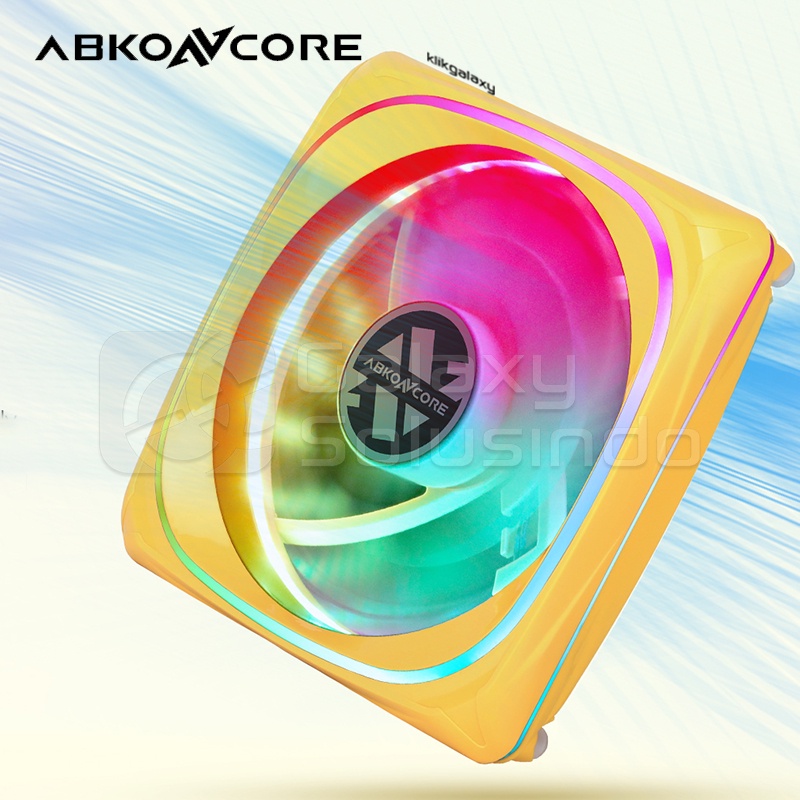 ABKONCORE CY120 Yellow ARGB SPECTRUM SYNC 3in1 Fan Case - Kuning