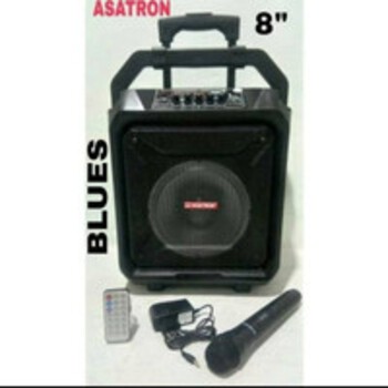 BLUES ASATRON/Speaker Wireless Party Meeting Bluetooth 8&quot;+mic+remote***