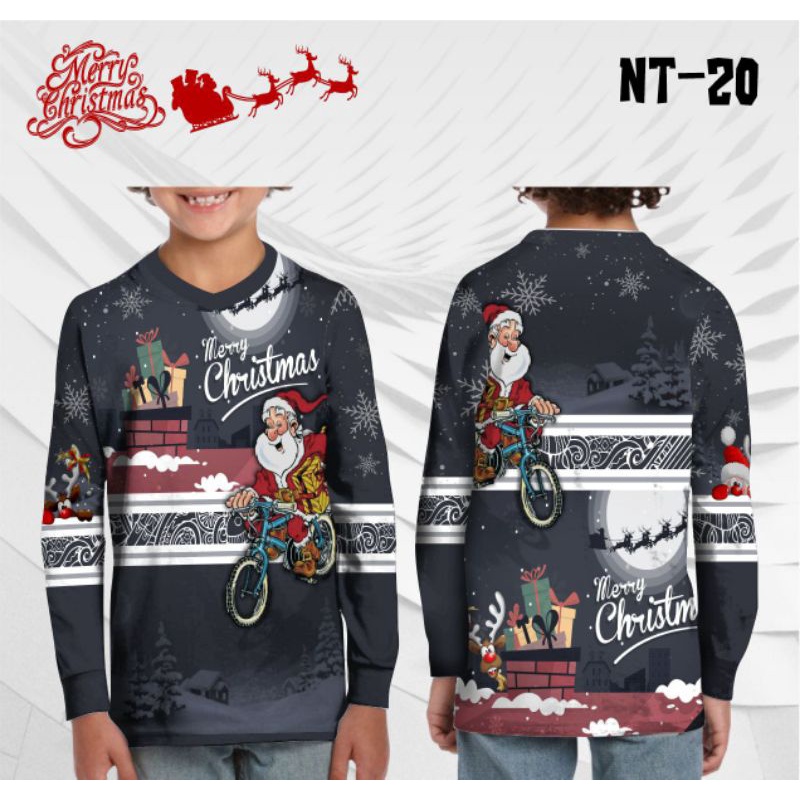 Kaos Natal Anak ,Baju Jersey Natal & Tahun Baru 2021/2022 MERRY CHRISTMAS