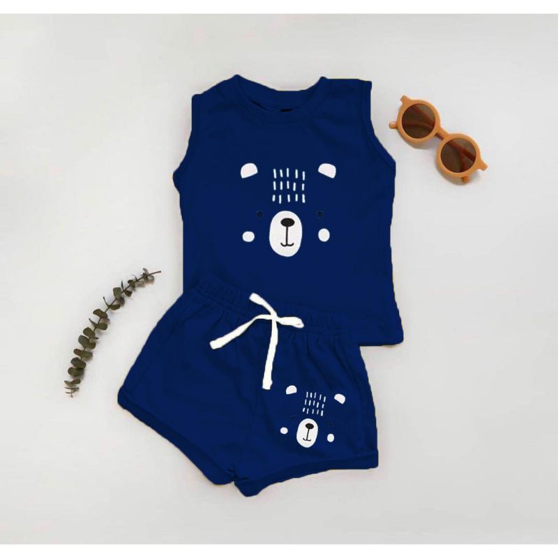 SETELAN UNISEX / SETELAN CEWEK COWOK // SETELAN LEKBONG KARAKTER / SETELAN ANAK POLOS USIA 1-5 TAHUN-1