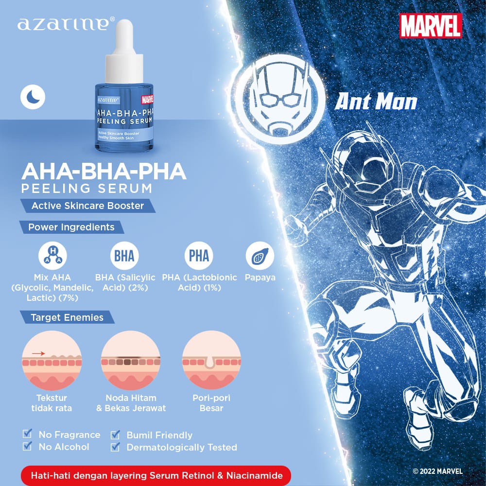 Azarine x Marvel AHA-BHA-PHA Peeling Serum 20ml