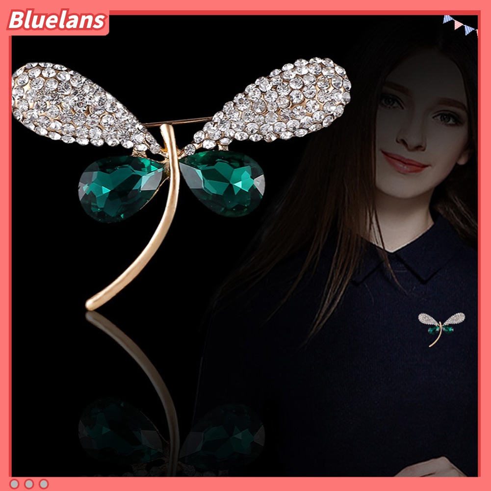 Bluelans Lovely Women Dragonfly Rhinestone Brooch Pin Breastpin Jewelry Scarf Accessory