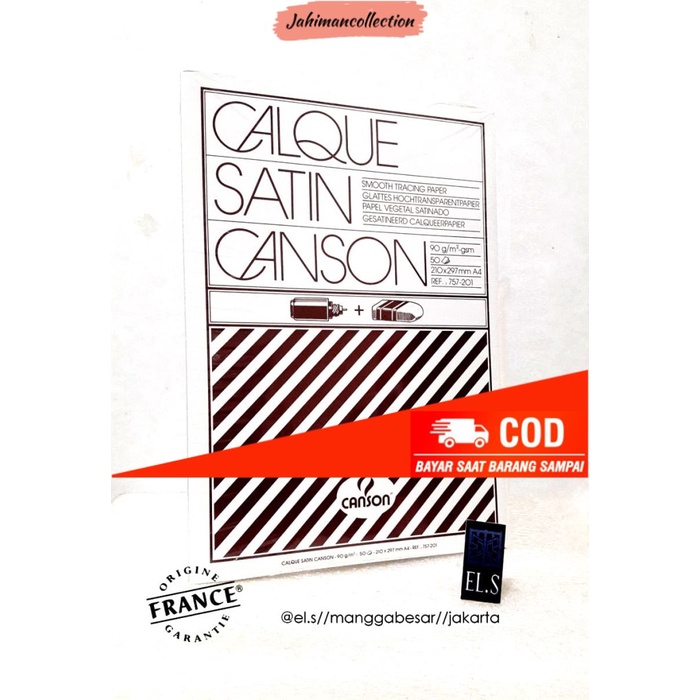 

✨ BISA COD ✨ Canson Calque Satin A4 (Kalkir)