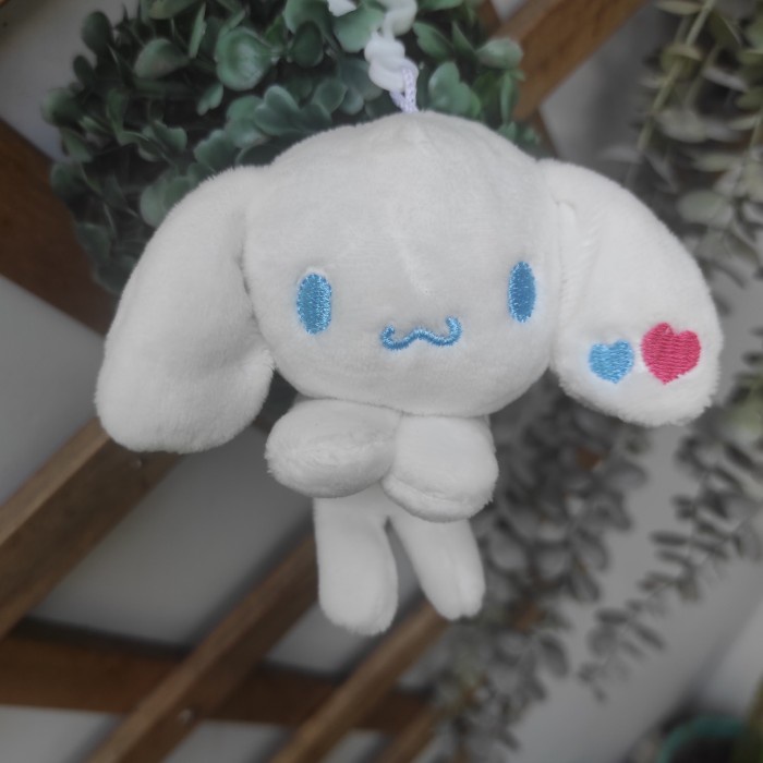 Flash Sale Boneka Plush Gantungan Tas Karakter Sanrio Cinnamoroll 12Cm Heart Ear Termurah