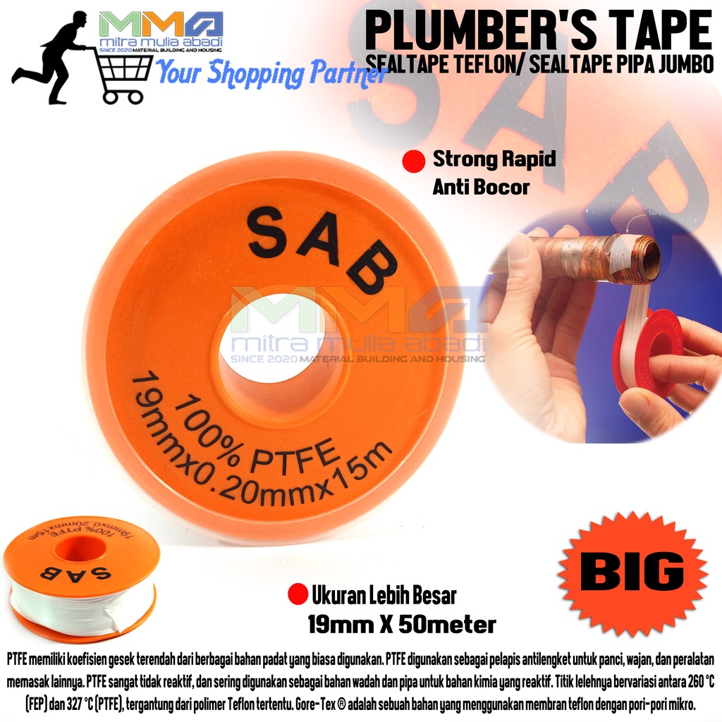 SEALTAPE PIPA PLUMBER SEALTAPE TEFLON / SEALTAPE KRAN