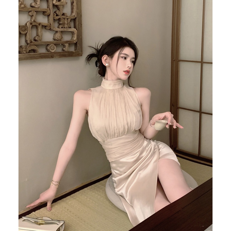 Rok wanita desain rasa celah pinggang tinggi rok pinggul seksi 2022 musim panas baru fashion mid-length rok a-line